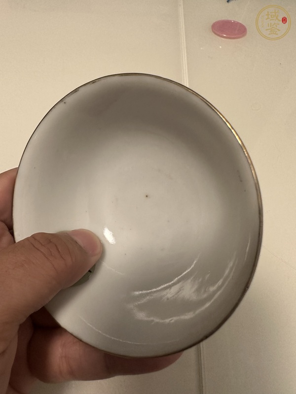 古玩陶瓷花鳥(niǎo)紋粉彩小碗真品鑒賞圖