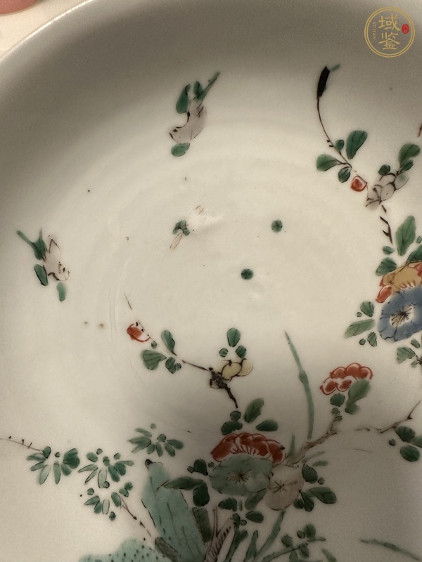 古玩陶瓷花鳥紋五彩盤真品鑒賞圖