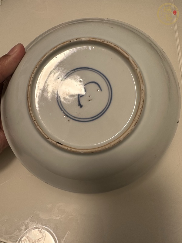 古玩陶瓷花鳥紋五彩盤真品鑒賞圖