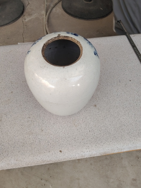 古玩陶瓷青花博古花卉紋冬瓜罐拍賣，當前價格1566元