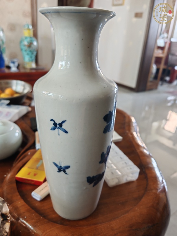 古玩陶瓷青花花鳥紋撇口瓶真品鑒賞圖