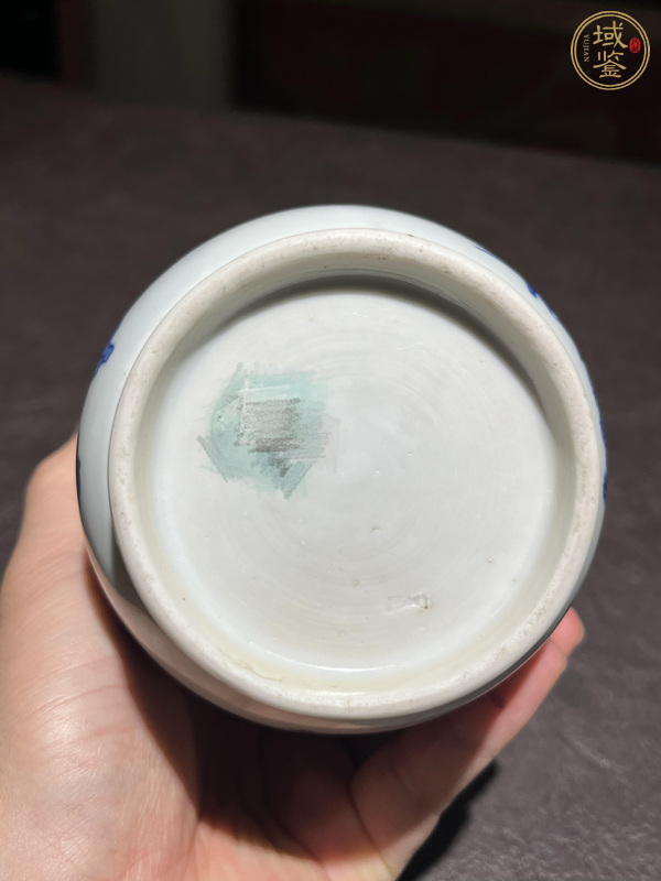 古玩陶瓷青花花鳥紋蓮子罐真品鑒賞圖