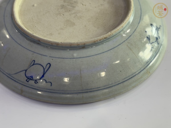 古玩陶瓷青花壽字紋盤真品鑒賞圖