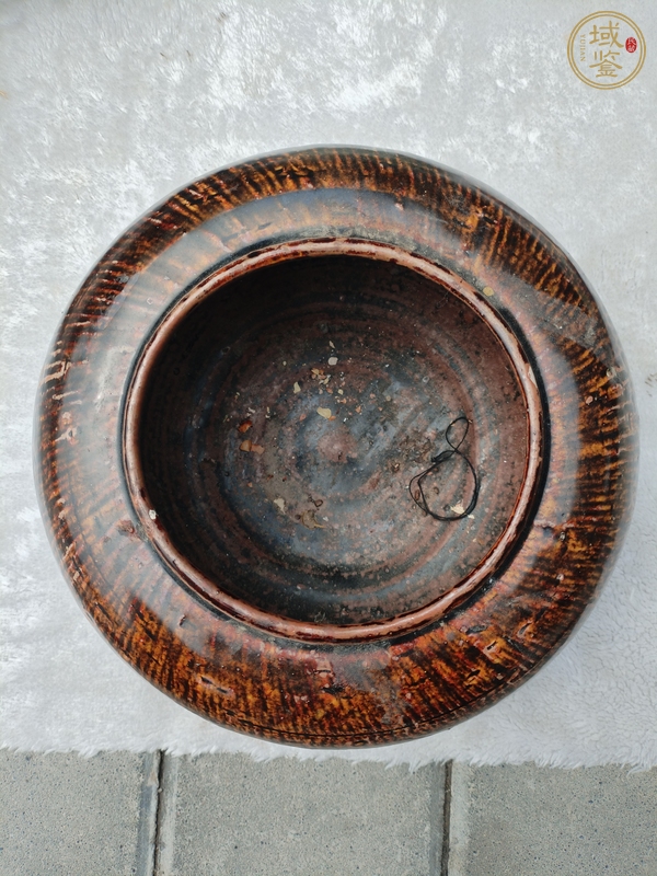 古玩陶瓷褐釉缽真品鑒賞圖