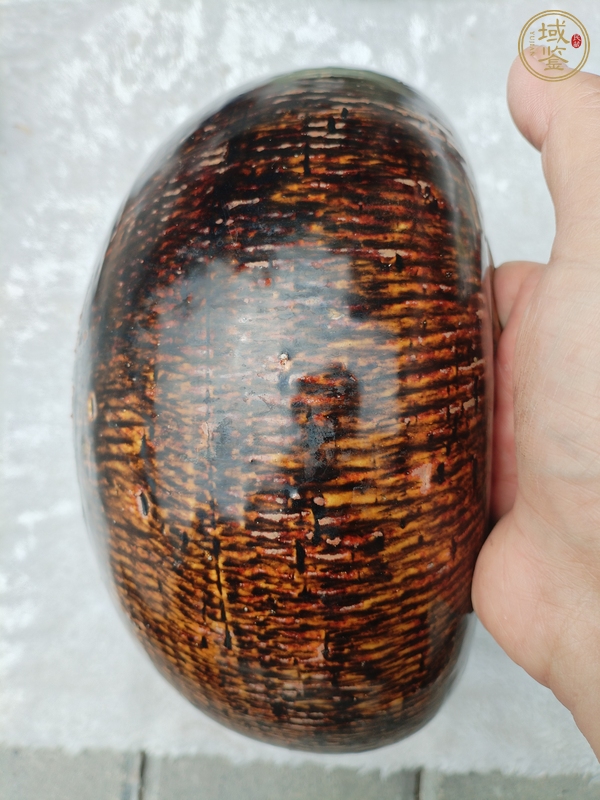 古玩陶瓷褐釉缽真品鑒賞圖