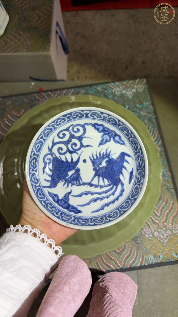 古玩陶瓷青花鳳紋盤真品鑒賞圖