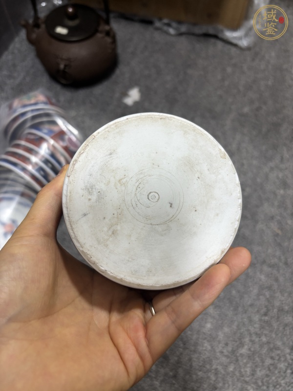 古玩陶瓷青花山水人物筆筒真品鑒賞圖