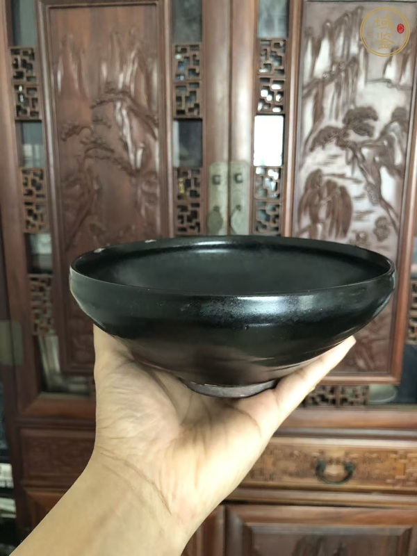 古玩陶瓷渾源窯油滴大碗真品鑒賞圖