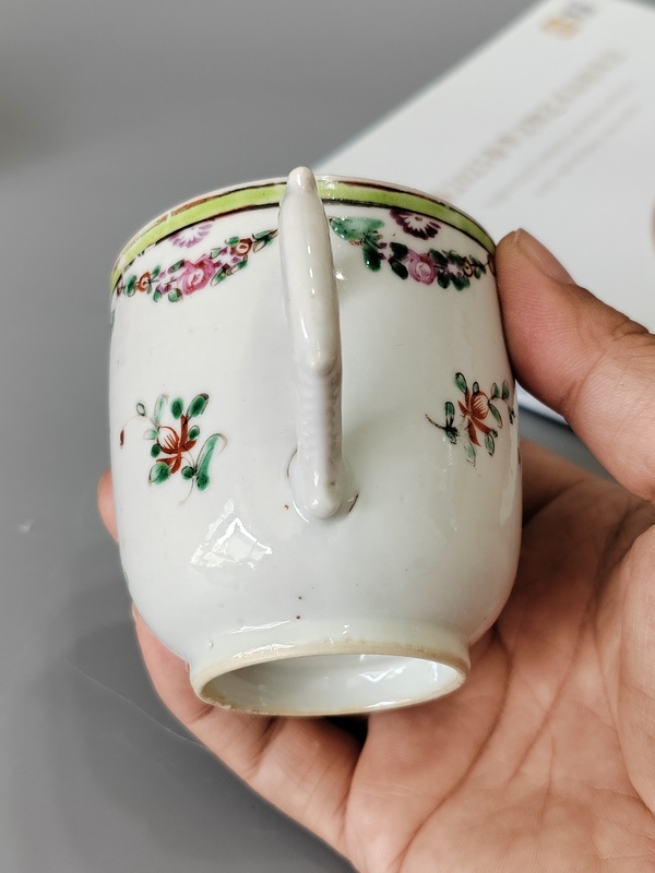 古玩陶瓷乾隆胭脂紅釉粉彩杯·全品拍賣，當前價格101元