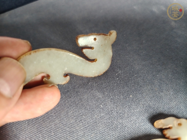 古玩玉器仿古玉龍型件真品鑒賞圖