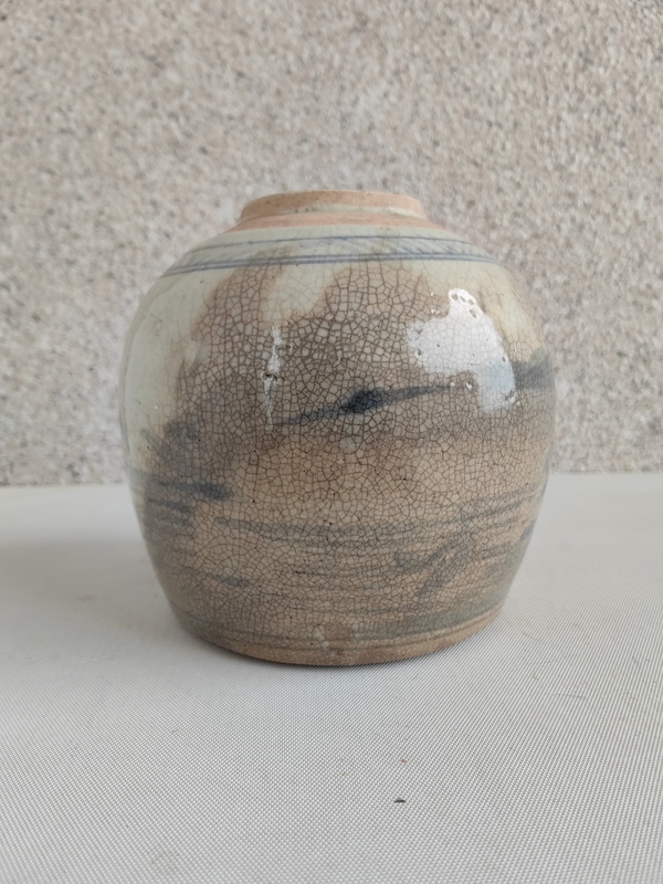古玩陶瓷青花山水人物罐拍賣，當前價格450元