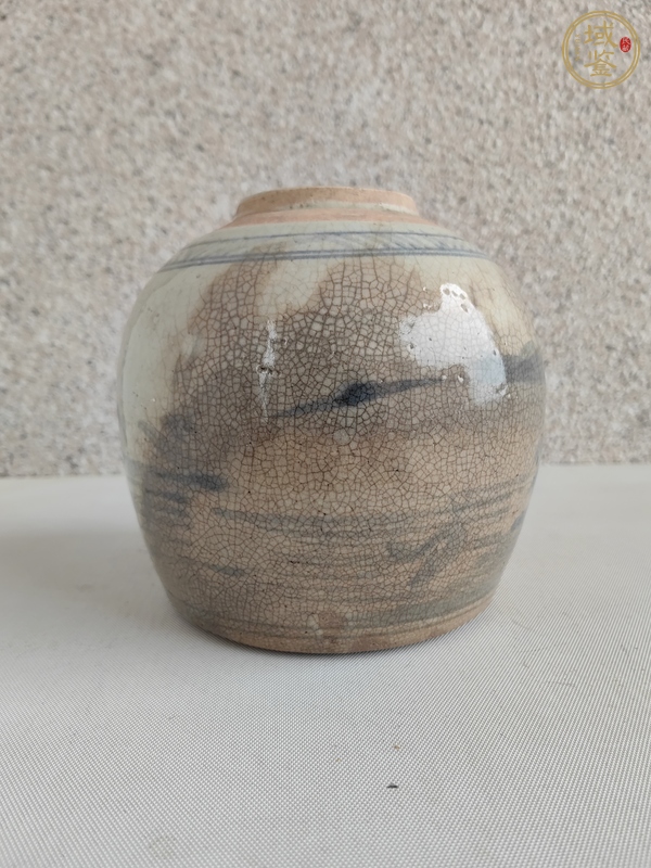 古玩陶瓷青花山水人物罐真品鑒賞圖