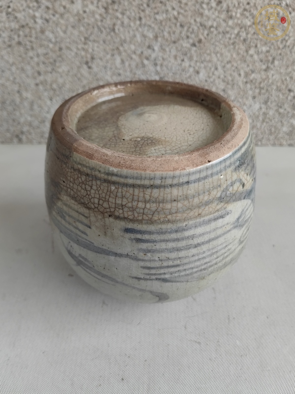古玩陶瓷青花山水人物罐真品鑒賞圖