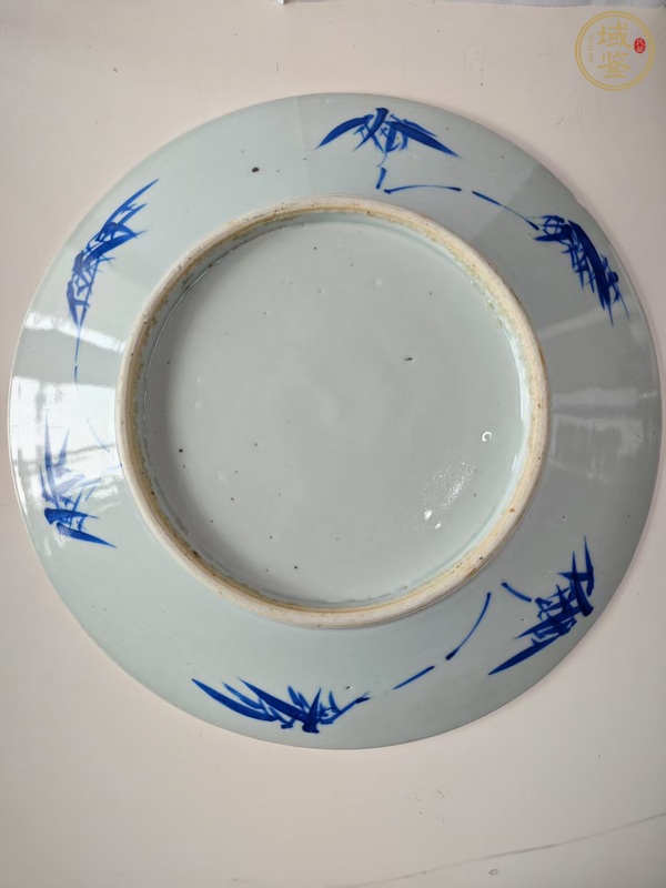 古玩陶瓷青花山水人物紋盤真品鑒賞圖