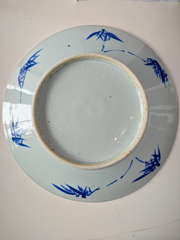 古玩陶瓷清中晚期青花山水人物紋盤拍賣,當前價格6666元