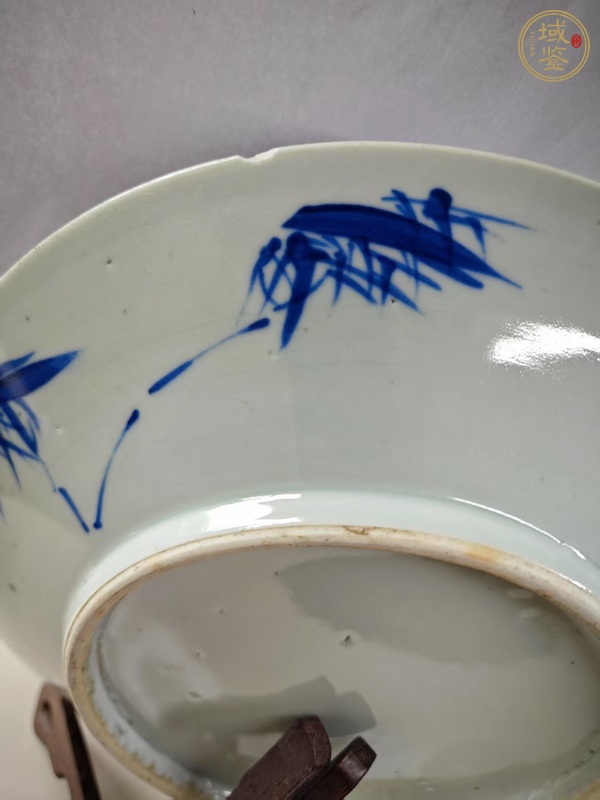 古玩陶瓷青花山水人物紋盤真品鑒賞圖