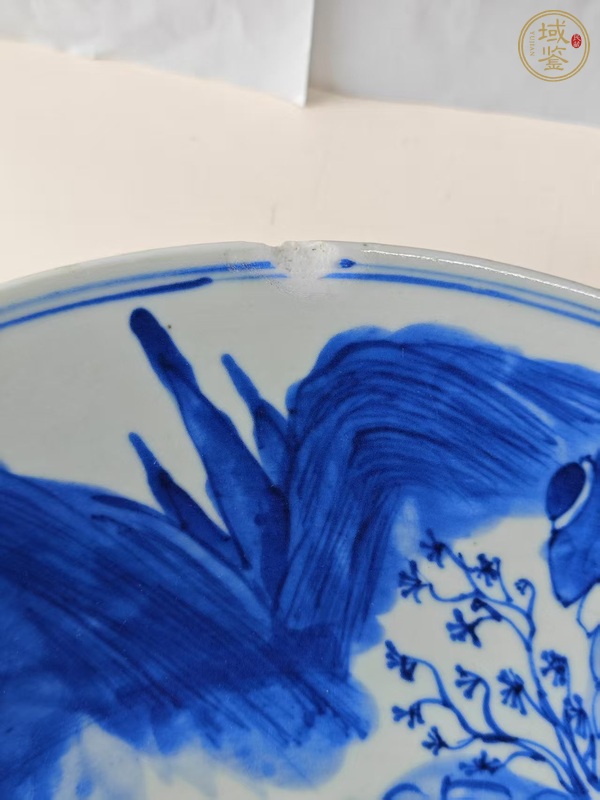 古玩陶瓷青花山水人物紋盤真品鑒賞圖