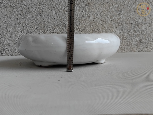 古玩陶瓷白釉水洗真品鑒賞圖