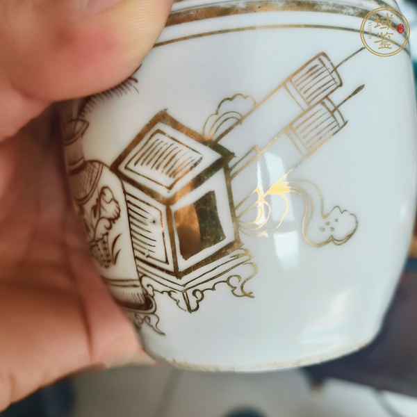 古玩陶瓷描金糖缸真品鑒賞圖