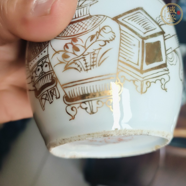 古玩陶瓷描金糖缸真品鑒賞圖