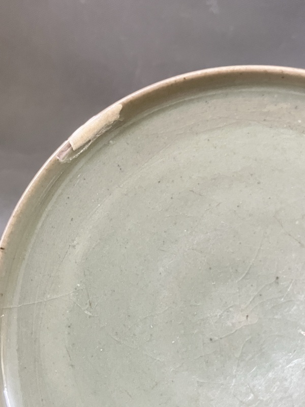 古玩陶瓷金~汝州青瓷東溝窯盤拍賣，當前價格22800元