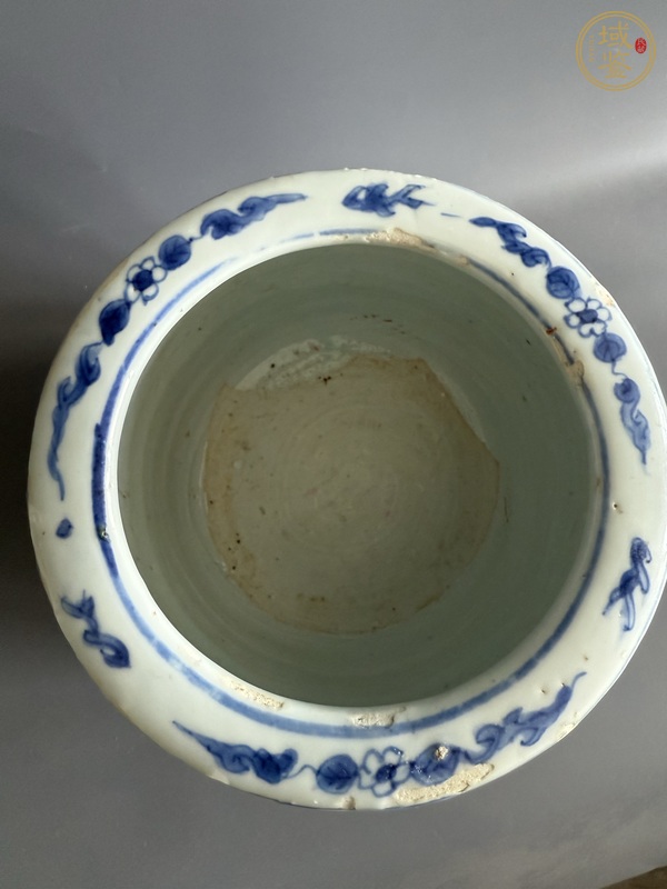 古玩陶瓷明天啟青花山水高士圖三足爐真品鑒賞圖