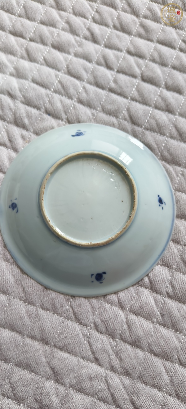 古玩陶瓷山水紋青花盤真品鑒賞圖
