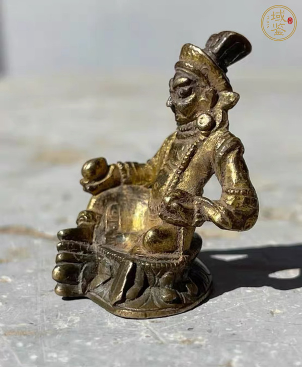 古玩雜項(xiàng)鎏金黃財(cái)神造像真品鑒賞圖