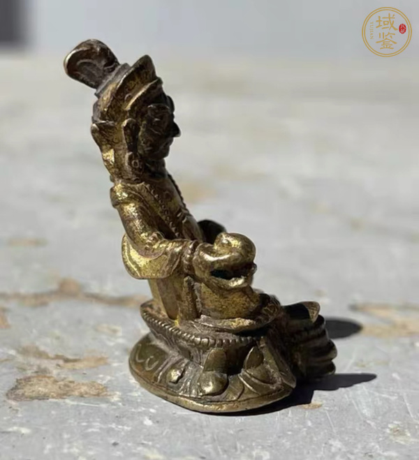古玩雜項(xiàng)鎏金黃財(cái)神造像真品鑒賞圖