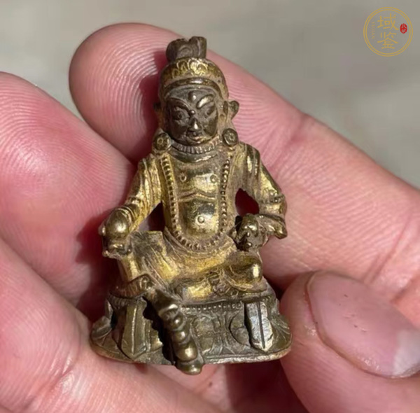 古玩雜項(xiàng)鎏金黃財(cái)神造像真品鑒賞圖