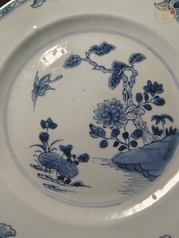 古玩陶瓷花鳥紋盤真品鑒賞圖