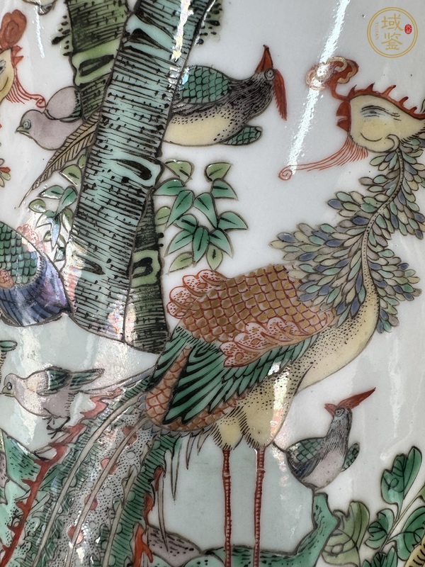 古玩陶瓷清光緒 五彩花鳥(niǎo)紋棒槌瓶真品鑒賞圖