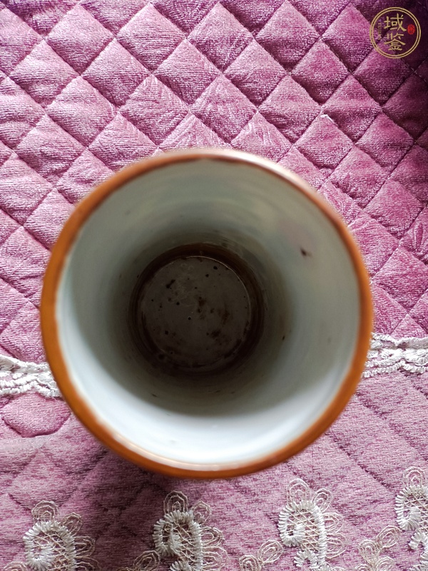 古玩陶瓷粉彩博古圖筆筒真品鑒賞圖