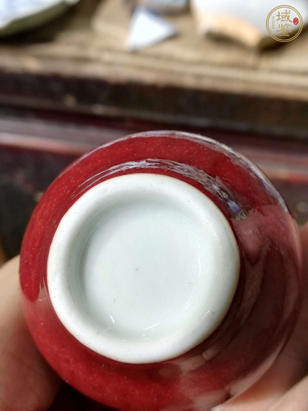 古玩陶瓷紅釉葫蘆瓶真品鑒賞圖