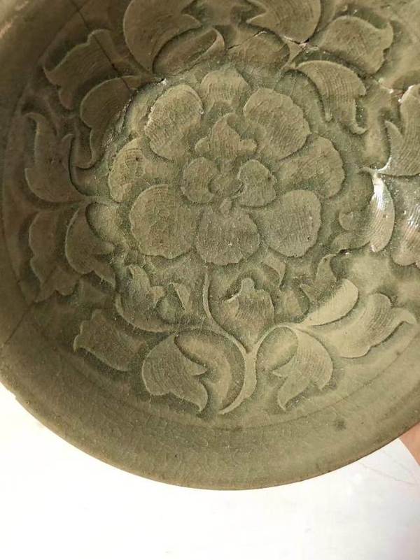 古玩陶瓷精品北宋耀州窯青釉刻花拍賣，當前價格2980元