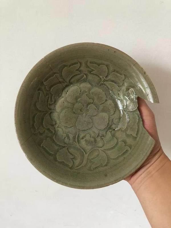 古玩陶瓷精品北宋耀州窯青釉刻花拍賣，當前價格2980元