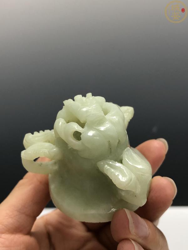 古玩陶瓷【帶保真卡】創(chuàng)匯.岫玉雙龍耳活環(huán)熏爐拍賣，當(dāng)前價(jià)格998元