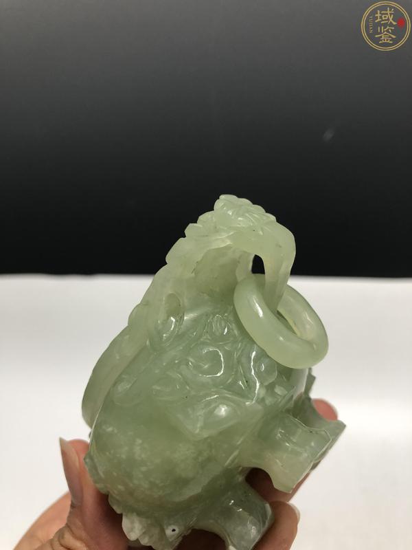 古玩陶瓷【帶保真卡】創(chuàng)匯.岫玉雙龍耳活環(huán)熏爐拍賣，當(dāng)前價(jià)格998元