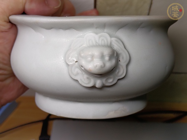 古玩陶瓷德化窯雙鋪首香爐真品鑒賞圖