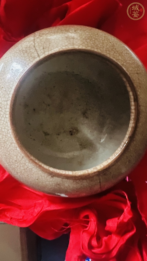 古玩陶瓷乾隆哥釉百極碎筆洗真品鑒賞圖
