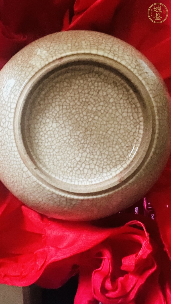古玩陶瓷乾隆哥釉百極碎筆洗真品鑒賞圖