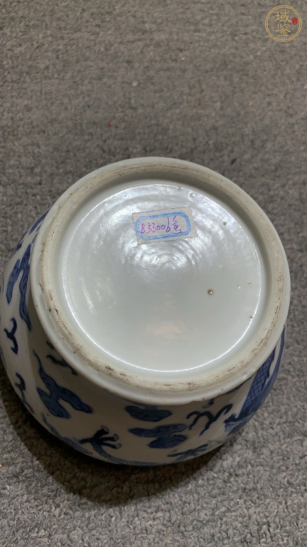 古玩陶瓷青花雙龍戲珠紋馬蹄尊真品鑒賞圖