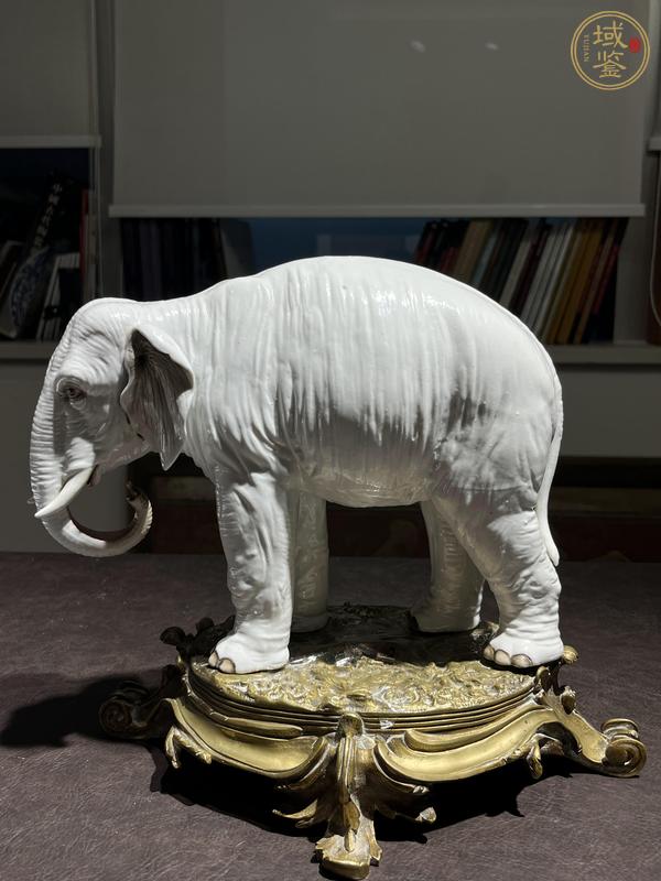 古玩陶瓷白釉瓷象真品鑒賞圖