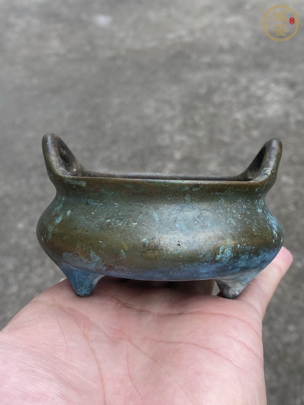 古玩銅器沖天耳爐真品鑒賞圖