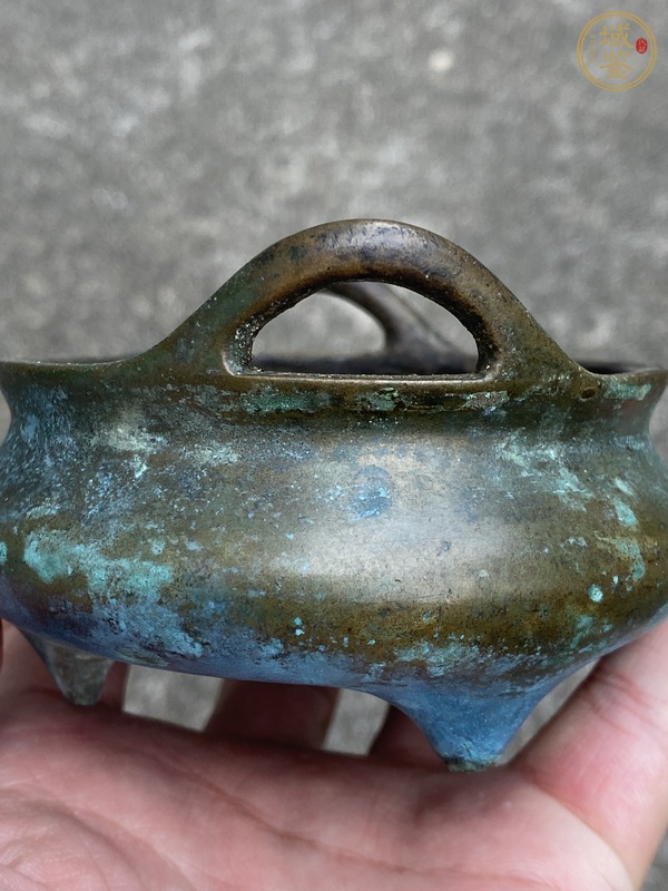 古玩銅器沖天耳爐真品鑒賞圖