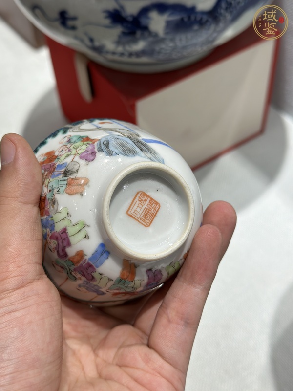 古玩陶瓷清同治 粉彩百子龍燈碗真品鑒賞圖