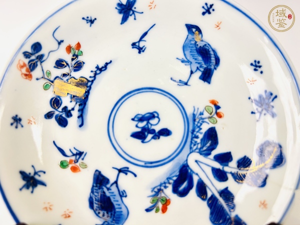 古玩陶瓷清康熙·青花描金官上加官盤真品鑒賞圖