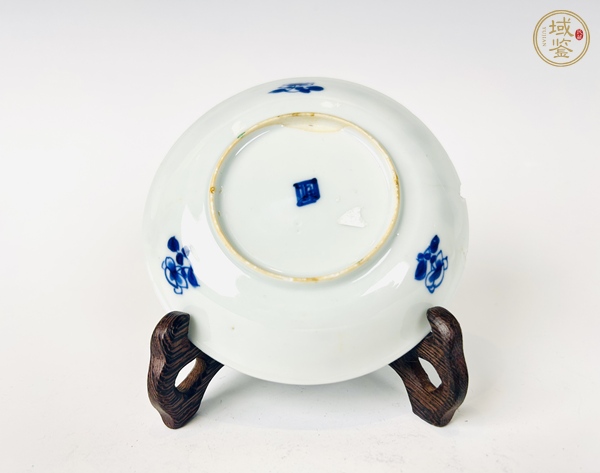 古玩陶瓷清康熙·青花描金官上加官盤真品鑒賞圖