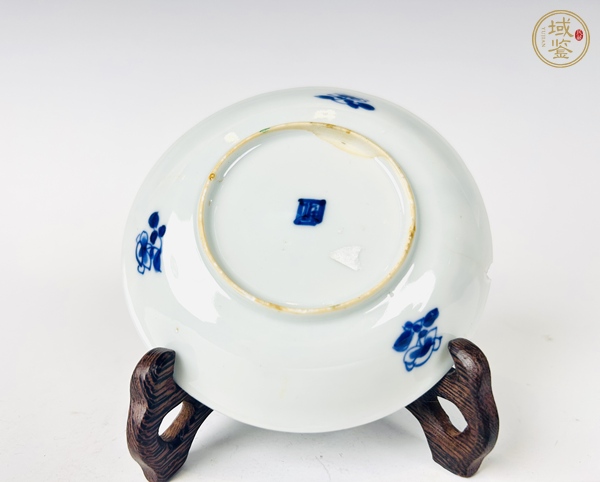 古玩陶瓷清康熙·青花描金官上加官盤真品鑒賞圖