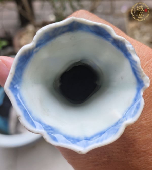 古玩陶瓷康熙青花小花觚真品鑒賞圖